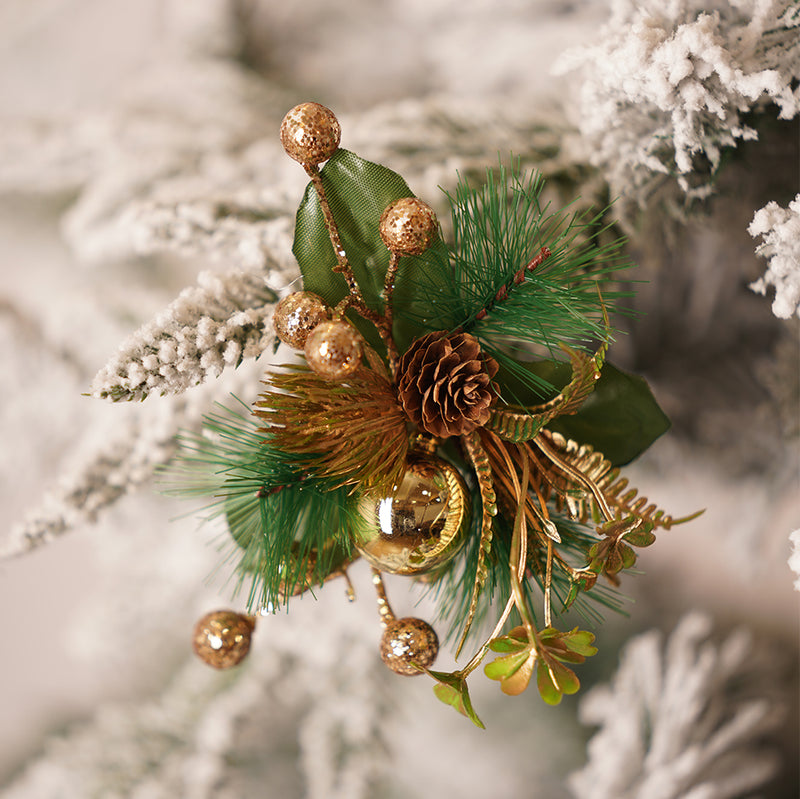 Set of 2 Golden Christmas Ornaments