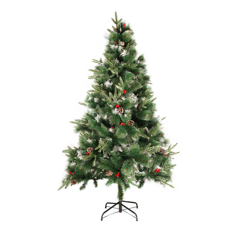 Copy of Luxurious Artificial Tree With Snow, Cherries & Pinecones - 8 Feet