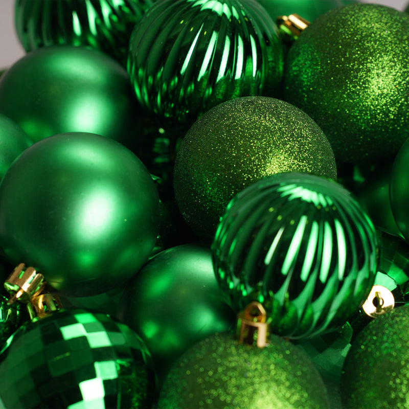 Set of 34 Premium Baubles - 6cm (Green)