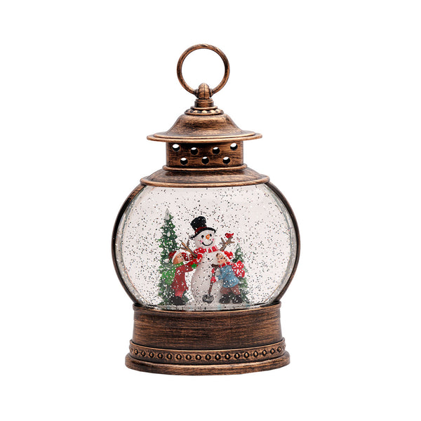 Musical Christmas Snow Globe Lantern - Snowman