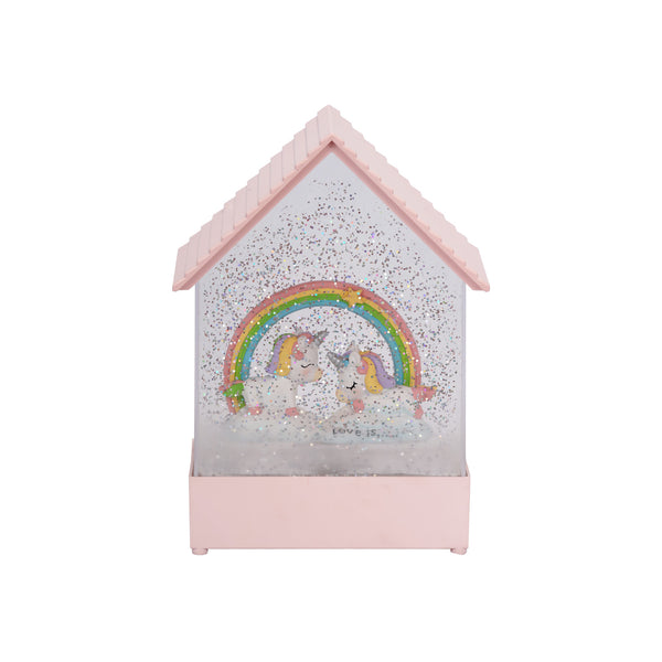 LED Musical Snow House - Rainbow & Unicorn