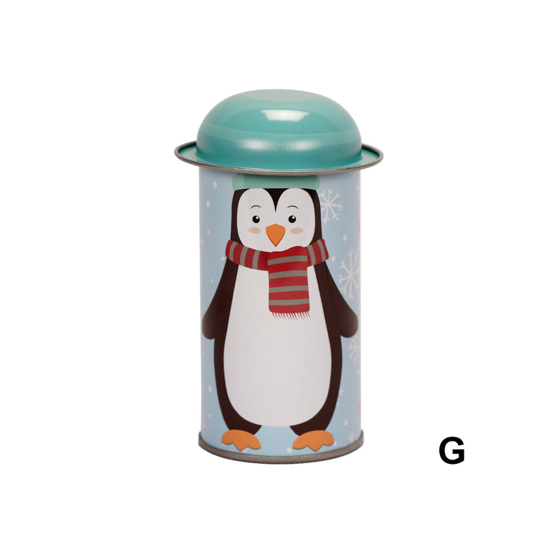 Printed Christmas Tin box With Lid