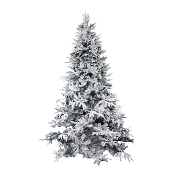 White Frosted Snow Christmas Tree - 10 Feet