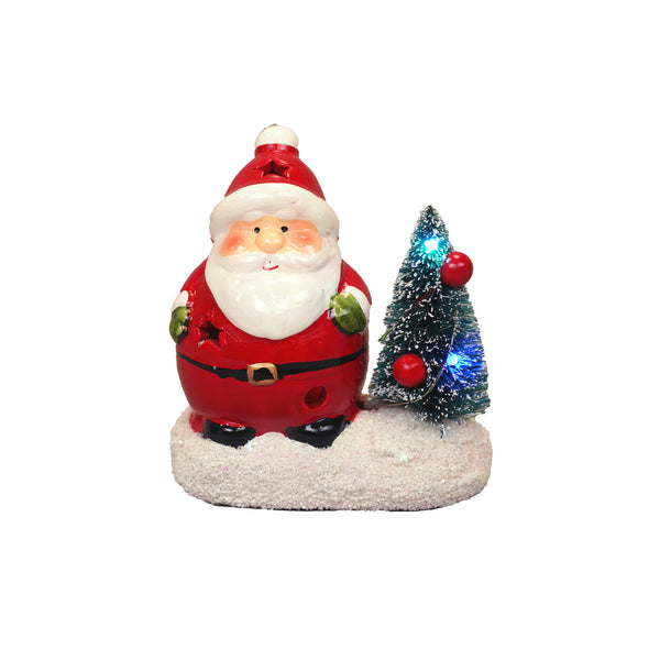 Lit Ceramic Showpiece - Santa