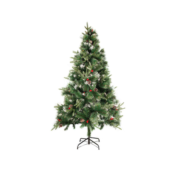 Luxurious Artificial Tree With Snow, Cherries & Pinecones - 6 Feet
